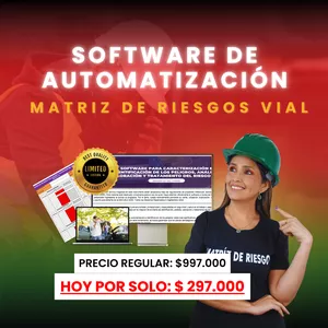 Imagen de portada para Curso online Software para automatizar la Matriz de Riesgos Vial