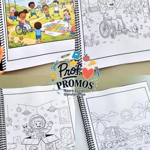 Imagem de capa para o Ebook E-book - 100 - Desenhos para Colorir nas Férias! ☀️