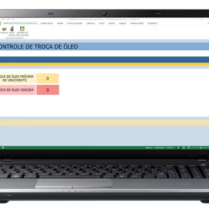 Planilha Planilha excel controle de troca de óleo lubrificante para veículos 