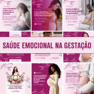 Imagem de capa para o Curso online CANVA PACK SAÚDE EMOCIONAL NA GESTAÇÃO