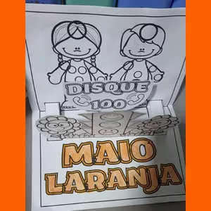 Imagem de capa para o Ebook Cartão 3D Semáforo do toque maio laranja 