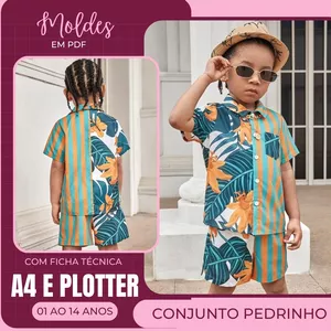 Imagem de capa para o Ebook Conjunto infantil Pedrinho - Molde em PDF