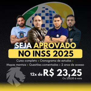 Imagem de capa para o Curso online INSS 360º - Seja aprovado no INSS começando do zero.