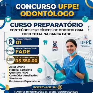 Imagem do curso CURSO PREPARATÓRIO PARA O CONCURSO DA UFPE - CARGO ODONTÓLOGO