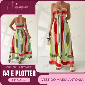 Imagem de capa para o Curso online VESTIDO MARIA ANTONIA - Molde em PDF