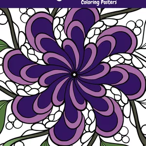 Imagem de capa para o Ebook Livro de Colorir - Many Flowers