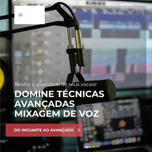 Imagem de capa para o Curso online Curso Gravação e Mixagem de Voz