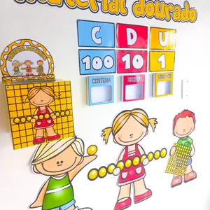 Imagem de capa para o Ebook 🩵Material dourado interativo 🩵