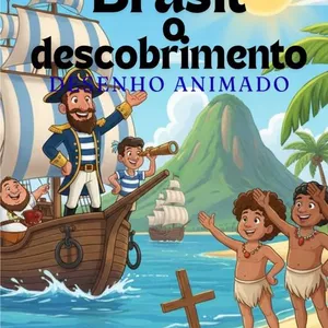 Imagem de capa para o Curso online Brasil o descobrimento, desenho animado.