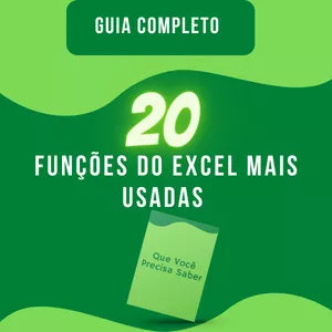 Imagem de capa para o Ebook 20 Funções Do Excel Mais Usadas