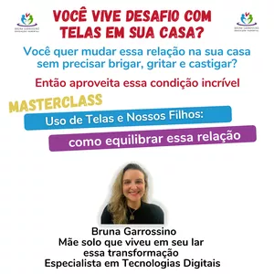 Imagem de capa para o Curso online Masterclass Telas e Nossos Filhos: como encontrar um equilíbrio nessa relação 