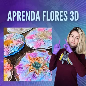 Imagem de capa para o Curso online Flores 3D 