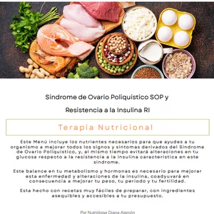 Imagen de portada para Ebook Menú para Síndrome de Ovario Poliquístico SOP, PCOS