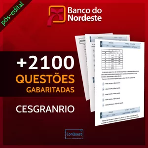 Imagem do curso +2.100 Questões CESGRANRIO: Concurso BNB - Analista Bancário 1 (Pós-Edital) 