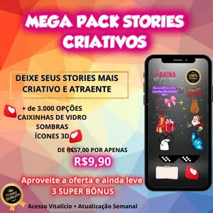 Imagem de capa para o Curso online Mega Pack Stories Criativos 
