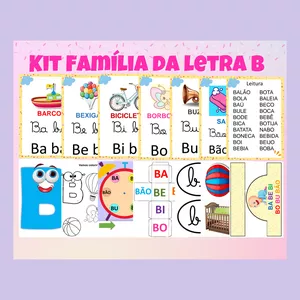 Imagem de capa para o Ebook KIT FAMÍLIA SILÁBICA DA LETRA B