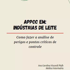 Imagem de capa para o Ebook APPCC em: Indústrias de leite