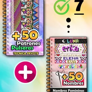 Imagen de portada para Ebook (100 Diseños) Pack  Pulseras Peyote + Nombres Femeninos 