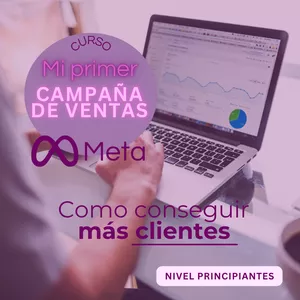 Imagen de portada para Curso online Curso Mi primer campaña de pago en META 
