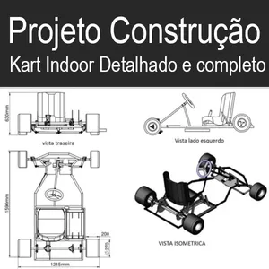 Imagem de capa para o Ebook Projeto Construção Kart Indoor Detalhado e Completo