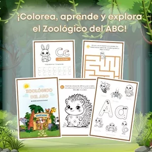 Imagen de portada para Ebook ¡Zoológico del ABC! Aprendiendo las letras desde la A hasta la I 