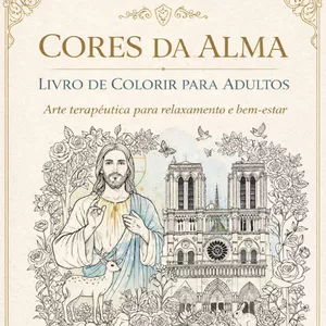 Imagem de capa para o Ebook Cores da Alma, livro para colorir.