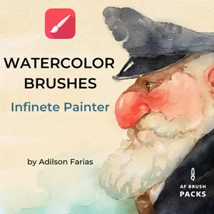 Imagem de capa para o Curso online Pacote de pincéis de aquarela digital para Infinite Painter