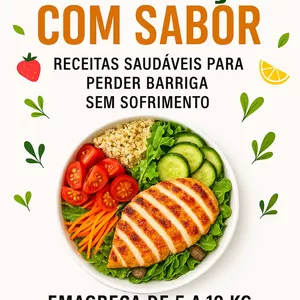 Imagem de capa para o Ebook Emagreça com Sabor— Seu Guia Para Perder Barriga Comendo Bem