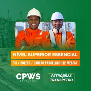 Imagem de capa para o Curso online 🎓 CPWS – NÍVEL SUPERIOR [ESSENCIAL] - CONCURSOS PETROBRAS E TRANSPETRO - PIX/BOLETO/CARTÃO PARCELADO - [12 MESES] - 👉🏽 (ESCOLHER OPÇÃO "PARCELADO HOTMART")
