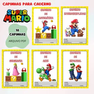 Imagem de capa para o Ebook Capinhas de caderno Super Mário 