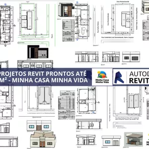 Imagem de capa para o Ebook 10 PROJETOS REVIT PRONTOS ATÉ 70M² - MINHA CASA MINHA VIDA