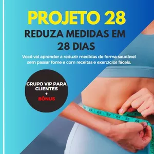 Imagem de capa para o Ebook Projeto 28 dias para reduzir medidas