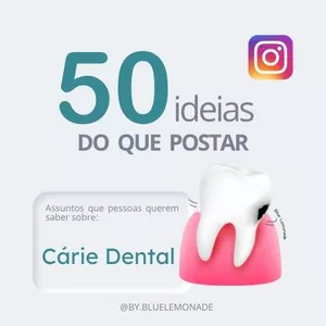 Imagem de capa para o Ebook Ideias de conteúdo para Dentista - Cárie