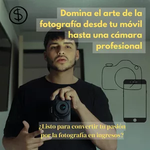 Imagen de portada para Curso online Domina el arte de la fotografía desde tu móvil hasta una cámara profesional!