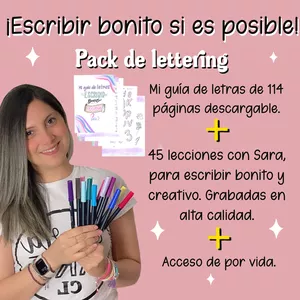 Imagen de portada para Curso online Escribir bonito si es posible - Pack de lettering