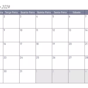 Imagem de capa para o Ebook Calendário Mensal, Anual e Semestral de 2024 - Em PDF e em EXCEL (Totalmente editável).