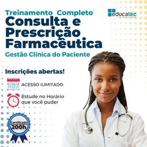 Imagem de capa para o Curso online GESTÃO CLÍNICA DO PACIENTE  | Consulta Farmacêutica e Prescrição Farmacêutica 