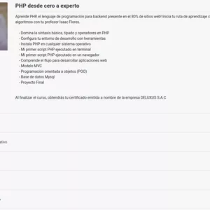 Imagen de portada para Curso online PHP desde cero a experto