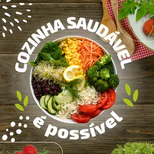 Imagem de capa para o Curso online Cozinha Saudável: Receitas Fáceis para Emagrecer sem Sofrer