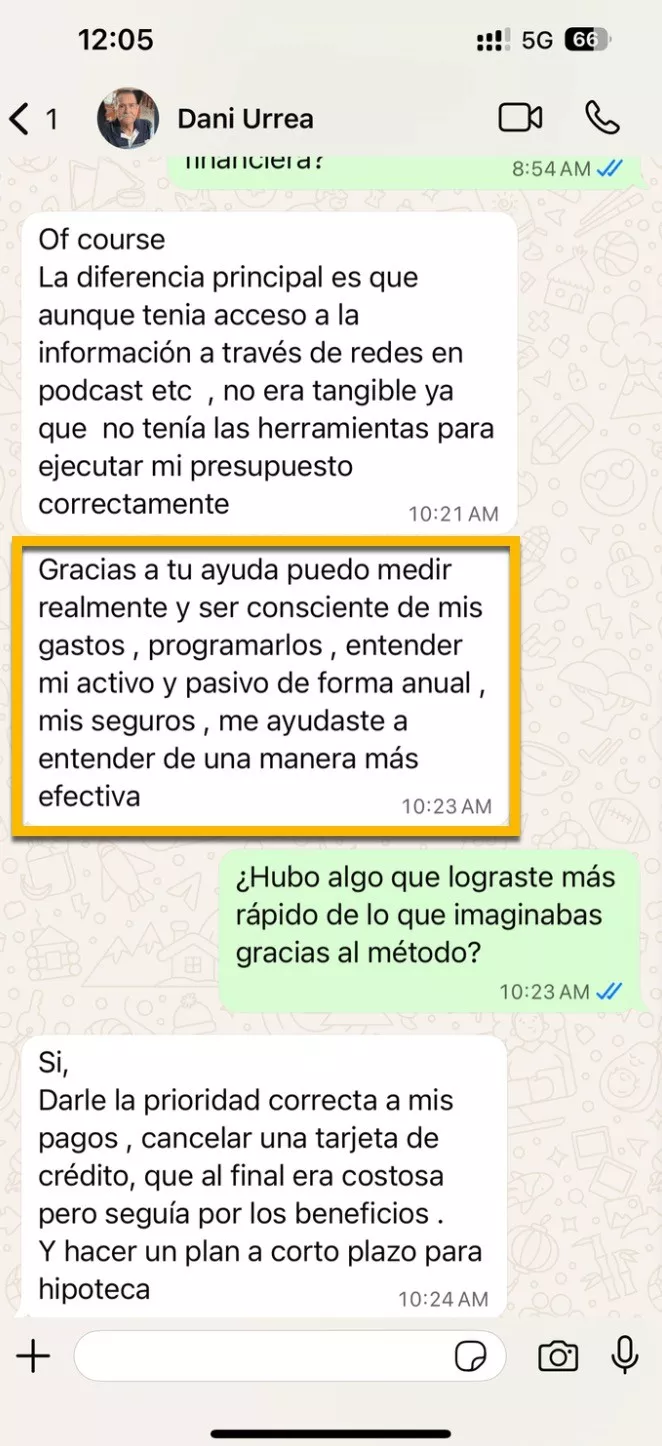 Chat WhatsApp Dani
