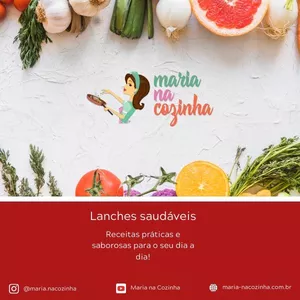 Imagem de capa para o Ebook Receitas de Lanches Saudáveis