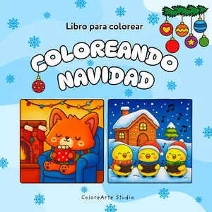 Imagen de portada para Ebook Coloreando Navidad. Libro para colorear