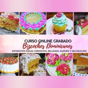 Imagen de portada para Curso online Curso de bizocochos dominicanos de principio a fin 