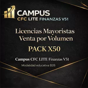 Imagen de portada para Curso online Campus CFC LITE Finanzas V51 — Pack 50 Licencias (Modalidad B2B)