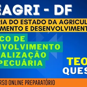 Imagem do curso Gabaritando SEAGRI-DF - Técnico de Desenvolvimento e Fiscalização Agropecuária