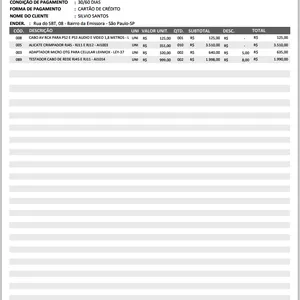 Planilha para Fazer Pedidos no Excel