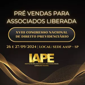 Imagem de capa para o Evento presencial PRÉ VENDA | XVIII Congresso Nacional de Direito Previdenciário