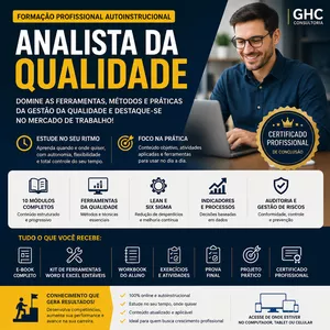 Imagem do curso ANALISTA DA QUALIDADE — Formação Completa em Qualidade, Lean e Six Sigma