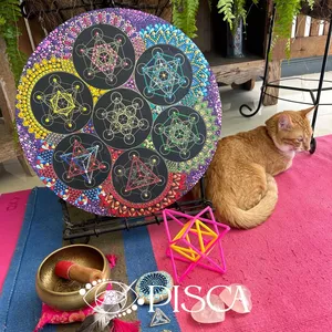 Imagen de portada para Curso online Mandala para Cocrear No.1 - Mandala de los 5 Sólidos Platónicos 