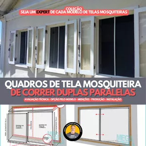 Imagem de capa para o Ebook Correr Duplas Paralelas - Seja um Expert nos Modelos de Telas Mosquiteiras